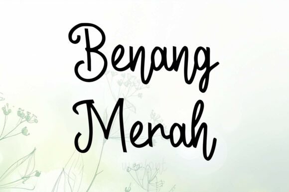 Benang Merah: A Graceful Script Font for Digital Elegance
