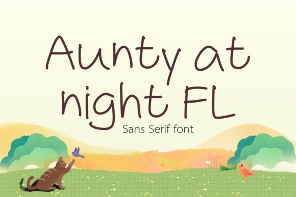 Boost Your Brand Personality with Aunty at Night Fl Font