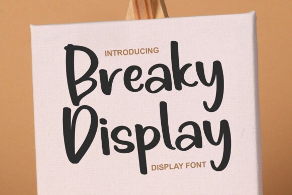 Breaky Display Font: A Playful Script for Crafters & Creators