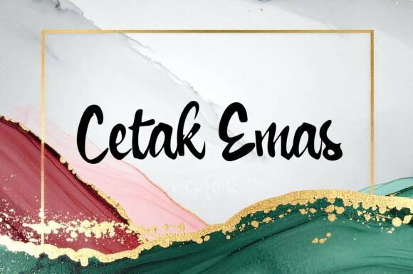 Cetak Emas: An Elegant Cursive Font for Makers & Creators