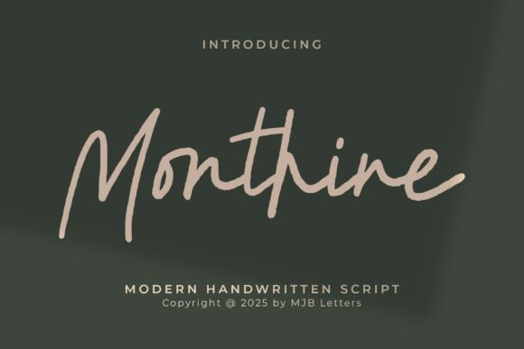 Monthine: A Handwritten Script Font Built for Editorial Expression
