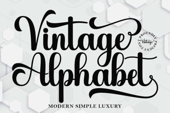 Vintage Alphabet: A Soft Script Font for Elegant Branding